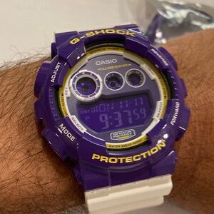 Casio Gshock GD120CS with a spare bezel, crazy color series, Lakers colors